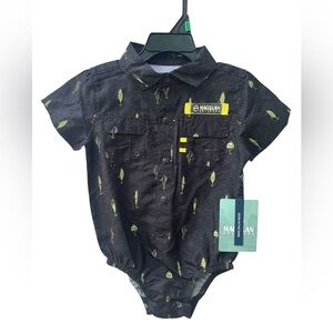 Magellan Outdoors Infant Laguna Madre Halloween Black Romper Bodysuit 6-9M New